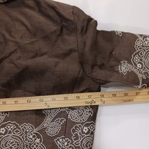 Donna Degnan Women's Brown/White Floral Cropped Jacket Size 4 image 4