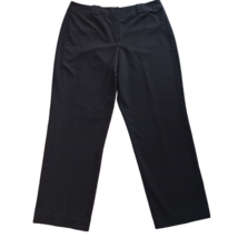 Larry Levine Stretch Pant Black Career Size 16 Plus 36 Waist 30 Inseam High Rise - $21.37