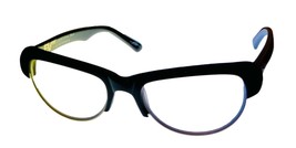Electric Ophthalmic Eyeglass Oval Plastic Metal Gloss Black Locket 51mm - £24.66 GBP