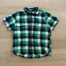 The North Face Men&#39;s Linen Blend Short Sleeve Button Down Plaid Shirt - $24.99