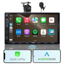 [Upgrade] ATOTO Double Din Car Stereo with Wireless CarPlay,Wireless And... - £262.72 GBP