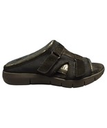 Aerosoles Wip Tide Slide Sandals Womens US 7.5M Black Leather Comfort Sl... - $40.07 CAD