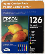 5 Pack Epson 126 Black T126120-D2 & 126 Color Ink Set T126520 Exp 2024 Retail Pk - £46.34 GBP