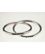 Argent Sterling Deux Entrelacé Bracelet Bracelets Avec Marteau Finition ... - $443.49 CAD