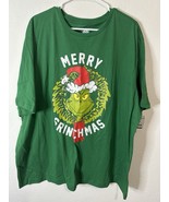 Dr. Seuss The Grinch Bold Green Christmas Graphic T Shirt Size 2XL - $27.06 CAD