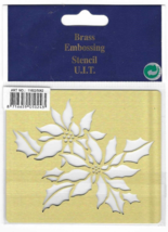 U.L.T. Ponsettia Brass Stencil. Ref: 018. Embossing Cardmaking Scrapbooking - £2.21 GBP
