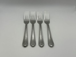 Set of 4 Lenox 18/10 Stainless Steel BEAD Salad Forks - £50.81 GBP