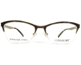 Covergirl Eyeglasses Frames CG0543 049 Brown Gold Cat Eye Half Rim 54-18... - $37.19