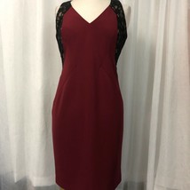 Adrianna Papell Women&#39;s Dress Maroon w/ Black Lace Size 6 NWT - £37.02 GBP