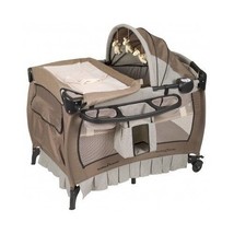 Playard Portable Baby Crib Bassinet Canopy Toy Bar Playpen Changing Tabl... - £172.77 GBP