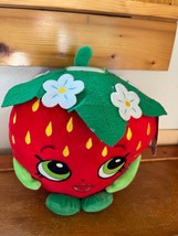 Shopkins Large Red &amp; Green Plush Strawberry Coin Penny Bank Stuffed Animals – - £9.02 GBP