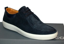 Ecco Men&#39;s  Navy Marine Suede Sheaker Shoes Sz US 11-11.5 - £102.35 GBP