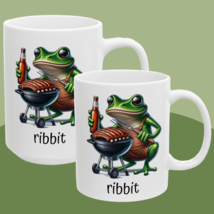 Funny Frog BBQ Mug Grill Master Coffee Cup Barbecue Lover Gift Cute Cera... - $11.87+