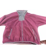 COUMBIA SPORTSWEAR RED MAROON GRAY FULL ZIP UP FLEECE COLD JACKET SWEATE... - $29.26 CAD