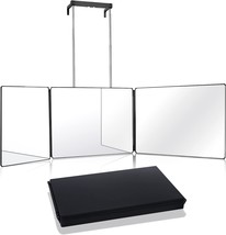 Janmpask 3-Way Mirror For Self Hair Cutting, 3-Way Makeup Mirror, And Trifold - £30.25 GBP