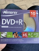 Memorex • DVD+R • 4.7GB • 16x • 120min • Blank DVDs • 10pack • New/Sealed! - £14.65 GBP