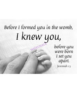 POPULAR BIBLE VERSE SCRIPTURE JEREMIAH &quot;BEFORE I FORMED YOU IN THE WOMB&quot;... - €7,27 EUR