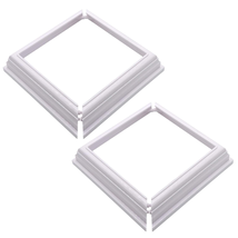 True 4 * 4Inch 2 Packs Split Style Vinyl Fence Post Skirt/White Color PV... - $21.99