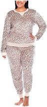 Honeydew Ladies&#39; Fleece 2 PC Pajama Set Size: XL, Color: Natural Leopard - £31.45 GBP