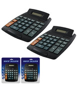 2 X Large Jumbo Calculator Big Button 8-Digit Desktop Math Display Solar... - £38.55 GBP