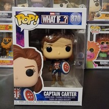 Funko Pop Marvel Studios What If Captain Carter #870 Bobblehead With Protector - $9.74