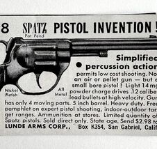 Lunde Arms Spatz Pistol 1952 Advertisement Revolver Gun Firearms DWEE9 - $13.84 CAD
