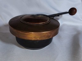 Vintage Copper Fondue Pot Warmer Fuel Burner Handle 4&quot; Swivel Cap Chafin... - $25.22
