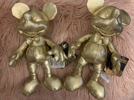 Mickey Mouse Small Gold Plush Disney Store Exclusive 90 Years Magic Anniversary - £11.87 GBP