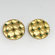 Vintage Gold Tone Clip On Back Earrings - £27.92 GBP