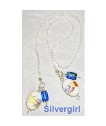 Hand Created Colorful Beaded Blue Crystal Mix Bookmark - £11.98 GBP