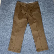 Daniel Cremieux Pants Mens 38x30 (39x29.5) Khaki Pleated Mid Rise Office... - $18.53