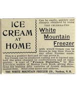 White Mountain Ice Cream Freezer 1894 Advertisement Victorian Dessert 2 ... - €17,23 EUR