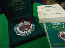 Longaberger Collectors Club Hometown 1996 Christmas Ornament..Free Postage Usa - £9.71 GBP