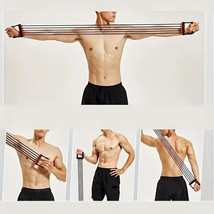5-tube Adjustable Resistance Bands Chest Muscle Trainer For Strength Training - £7.85 GBP