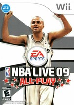 NBA Live 09 All-Play Nintendo Wii 2008 KOBE Mamba Basketball Video Game EA wnba - £6.25 GBP