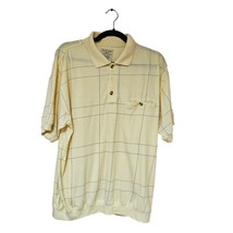 David Taylor Mens Checked Polo Shirt L Short Sleeve Cotton Polyester Blend - $15.84