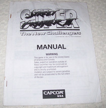 Super Street Fighter II Original Video Game Service Manual Vintage Capco... - $25.41