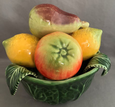 Vintage Mid-Century Majolica Fruit Bowl - £6.32 GBP
