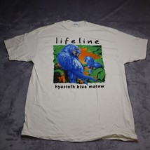 Vintage Bird T Shirt Adult LifeLine Hyacinth Blue Macaw Rachel Lockwood ... - $430.34 MXN