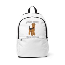 Airedale Terrier Unisex Fabric Backpack - $41.00