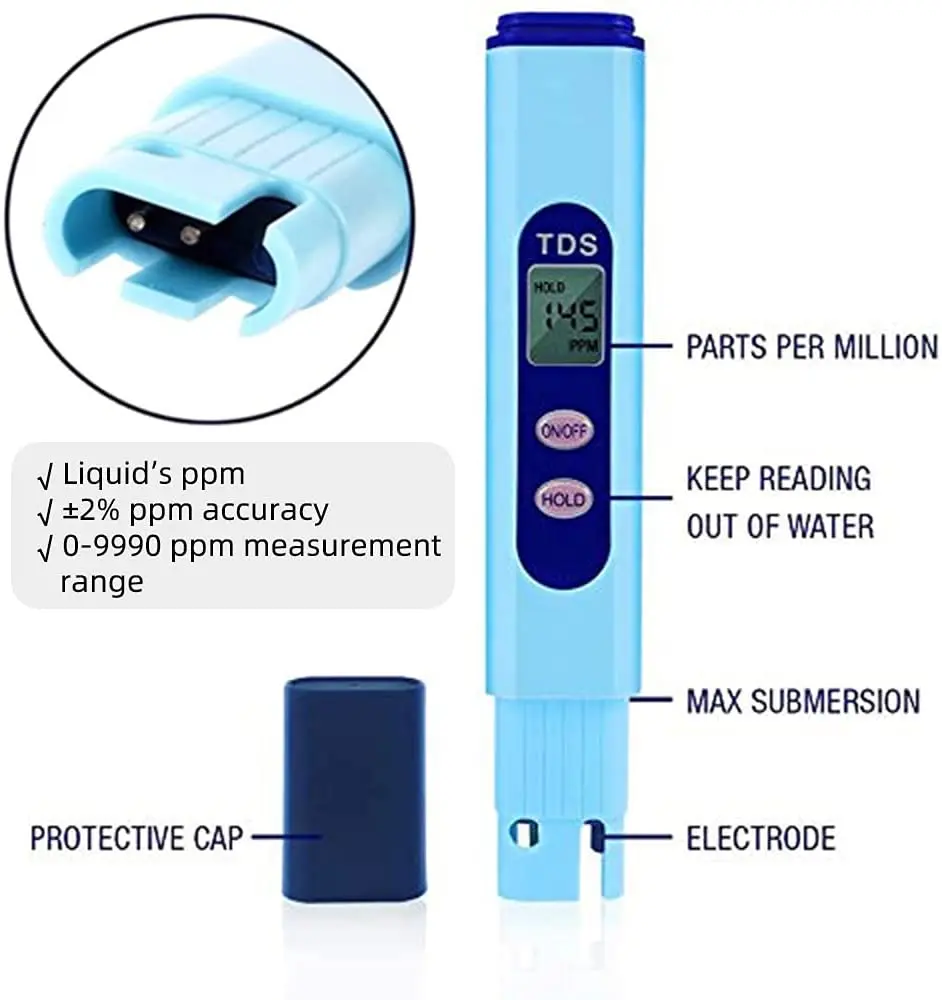 Sporting Digital TDS Meter Water Quality TDS PPM Tester for Testing Salt Water P - £18.48 GBP