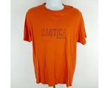 Nautica Men&#39;s T-shirt Size Large Orange QE7 - $8.41