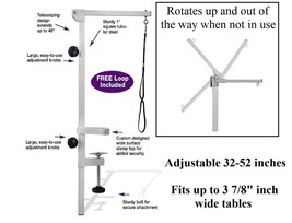 PRO HeavyDuty Groomers FOLDABLE ADJUSTABLE ARM,CLAMP&amp;LOOP for Grooming T... - £74.72 GBP