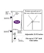 PRO HeavyDuty Groomers FOLDABLE ADJUSTABLE ARM,CLAMP&amp;LOOP for Grooming T... - $1,685.83 MXN