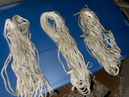 MILITARY WHITE PARACHUTE RISER PARACORD BUNDLE 3 QUANTITY 40 FEET - $23.75