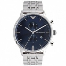 Emporio Armani AR1648 Gianni Mens Blue Steel Watch - £125.49 GBP