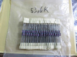 50 military spec precision resistors 53.6 kohm 1% 1/4w - $5.71