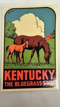Vintage Kentucky Bluegrass State Lindgren Turner Luggage Decal/Window Tr... - $5.89