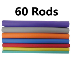 Soft N Style 60 Assorted Rubber Rods image 2