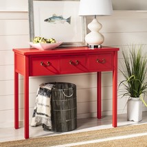 Safavieh Home Collection Cindy Farmhouse Hot Red 3-Drawer Console Table - £147.07 GBP